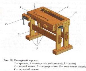 Игрушечный верстак и деревянные  инструменты (с чертежами)