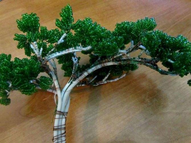 Деревья из бисера своими руками с подсветкой, композицией. Мастер-класс, схемы пошагово для начинающих