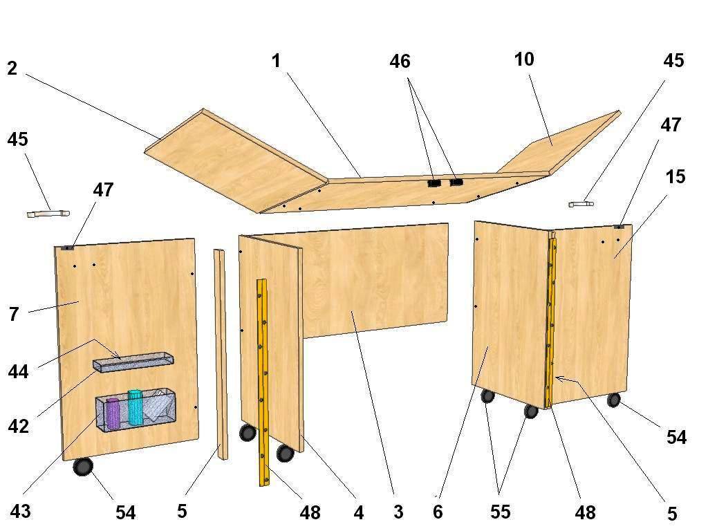 Складной стол – как сделать многофункциональную мебель своими руками? 116 фото-идей