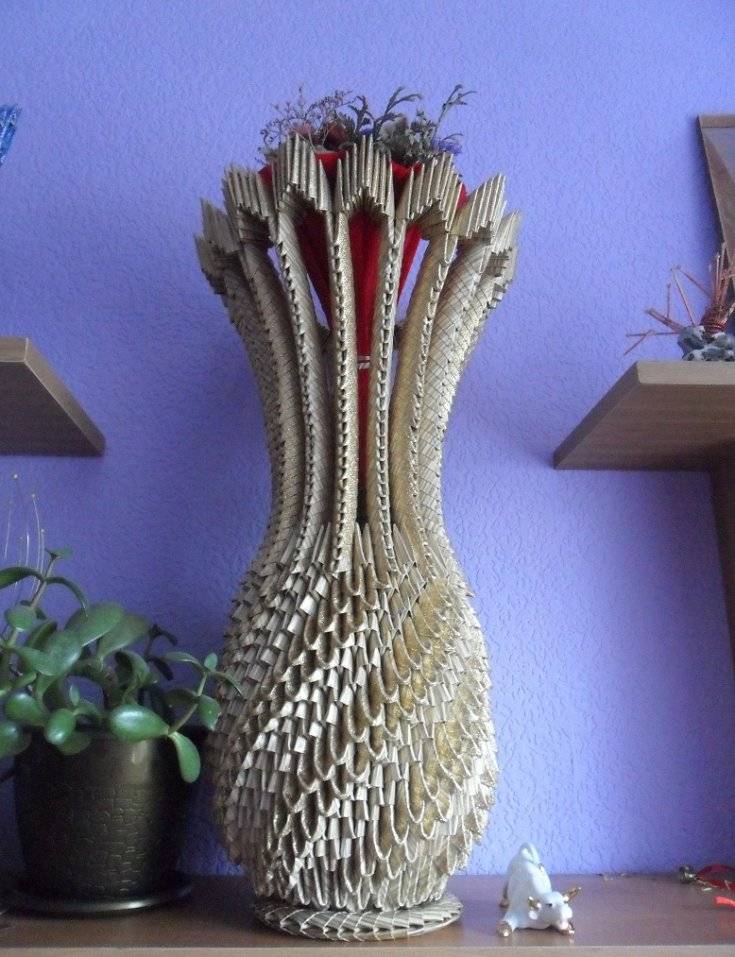 Напольная ваза своими руками: лучшие идеи и советы экспертов как сделать большую декоративную вазу (135 фото)