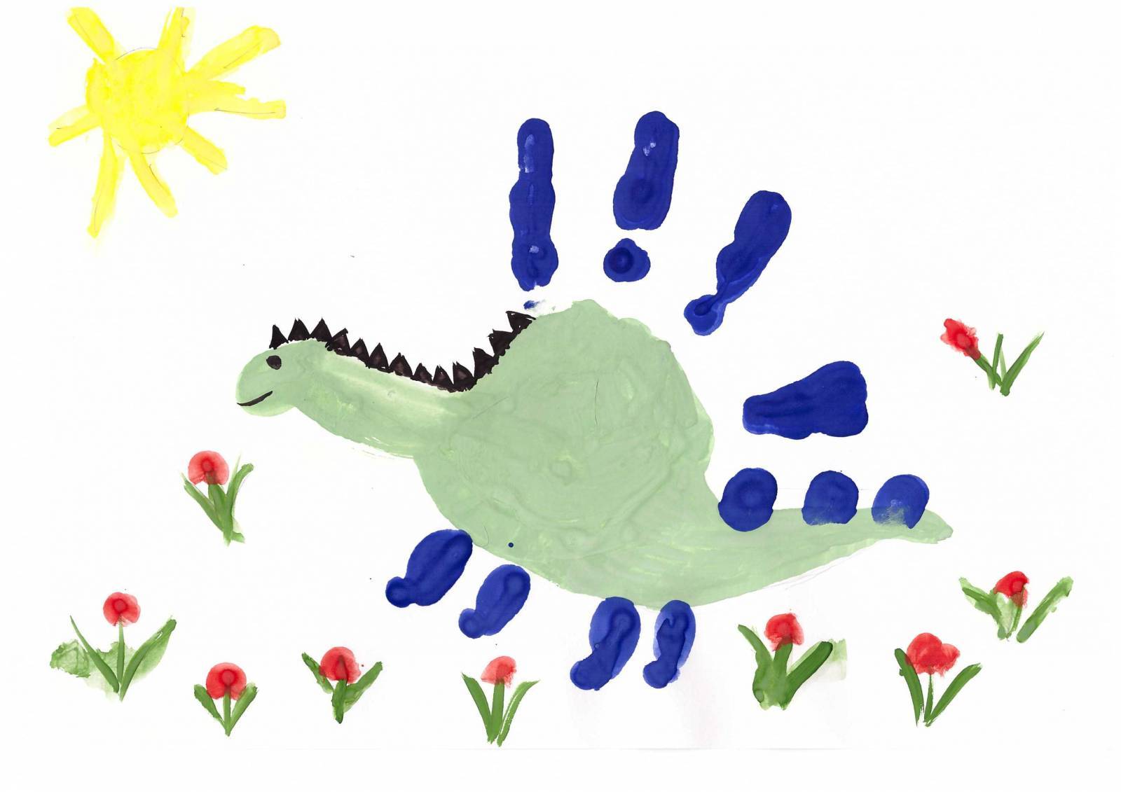 Пальчиковые краски для малышей: рисунки пальчиками и ладошками