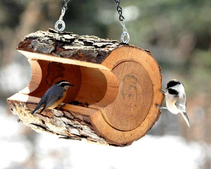 Кормушка для птиц из дерева своими руками