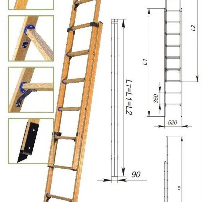 Приставная лестница своими руками. как сделать приставную лестницу. разновидности приставных лестниц. как сделать приставную лестницу своими руками.информационный строительный сайт |