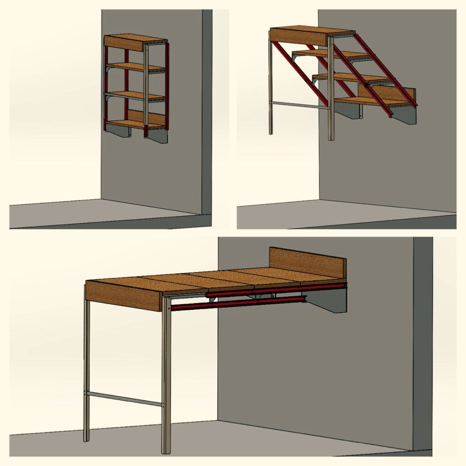 Откидной стол с креплением к стене: обзор различных моделей, советы по выбору конструкции и рекомендации по сборке