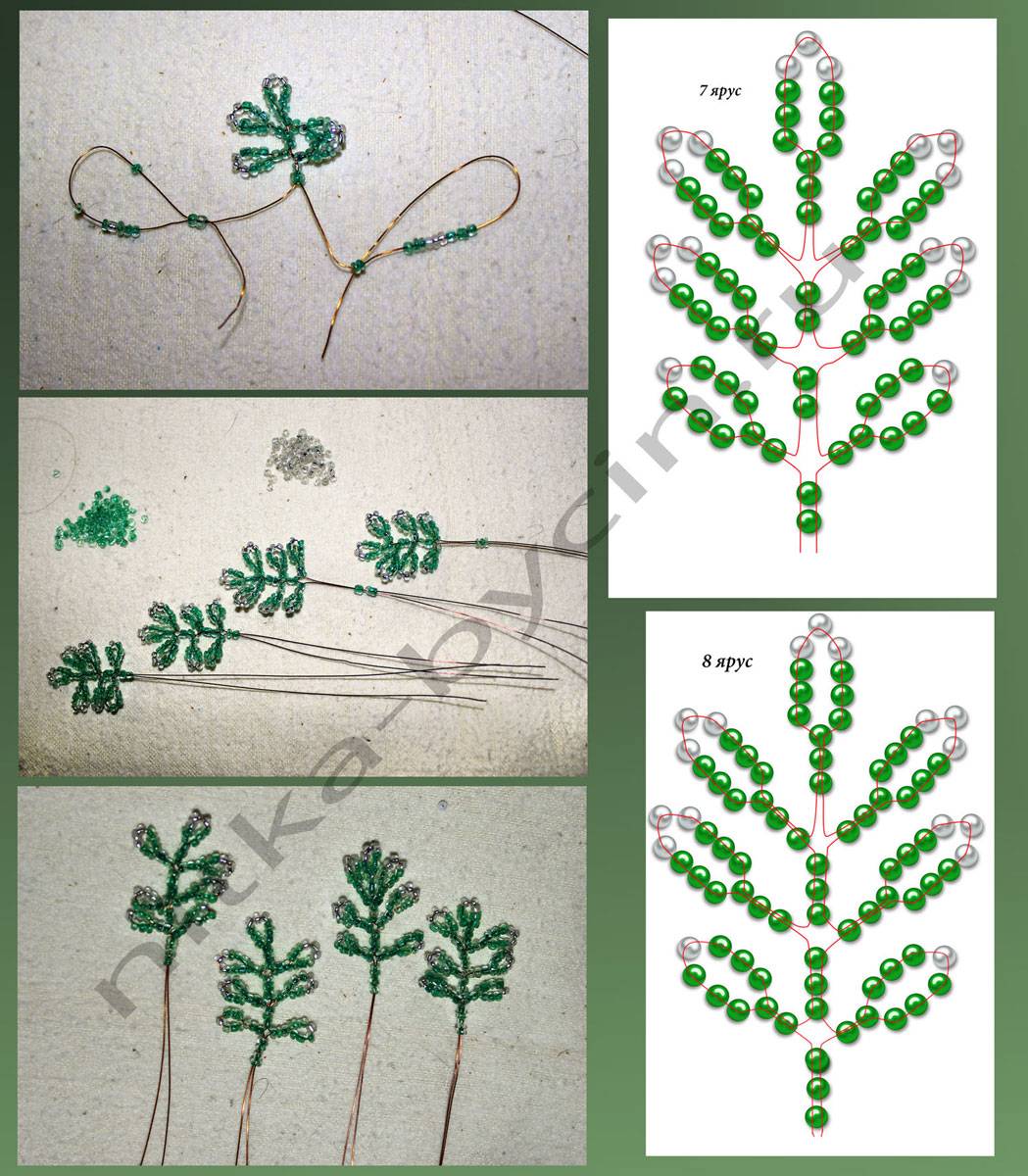 Деревья из бисера: материалы, схемы, техники плетения для начинающих, мастер-класс с пошаговыми фото, денежное дерево своими руками