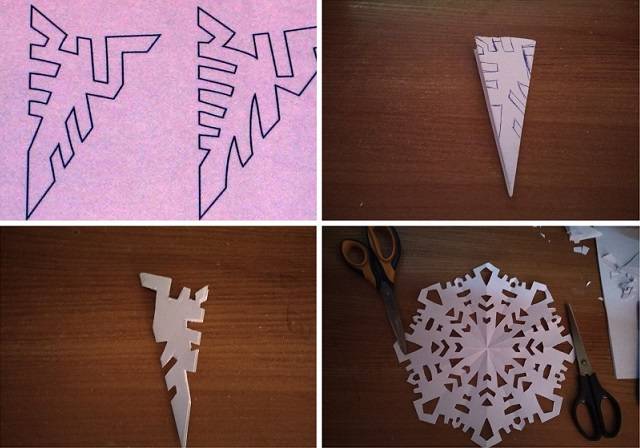 Как сделать снежинки поэтапно — урок по созданию красивых снежинок из бумаги, схемы, фото, шаблоны с инструкцией для начинающих