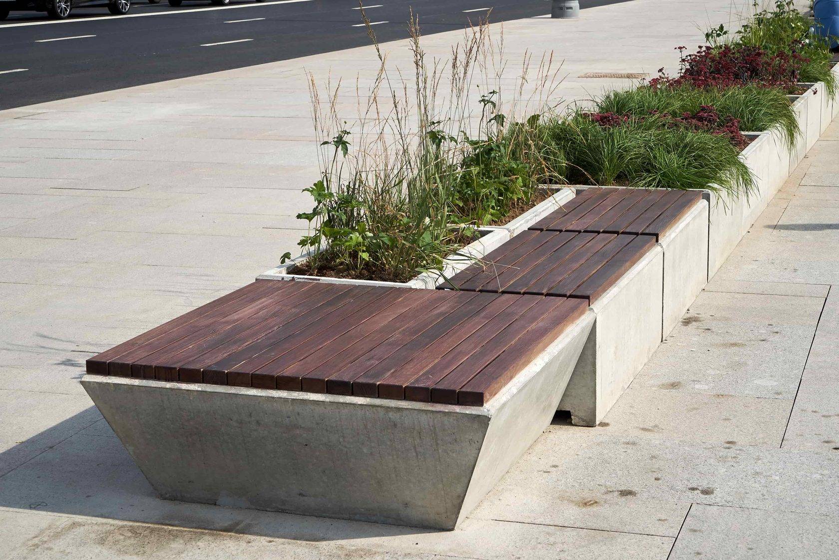 Как сделать садовую скамейку из дерева и бетона