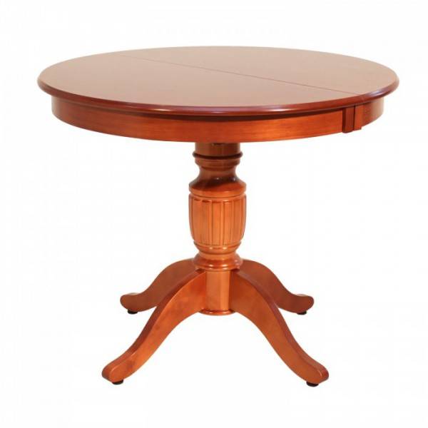 Круглый деревянный разноцветный стол