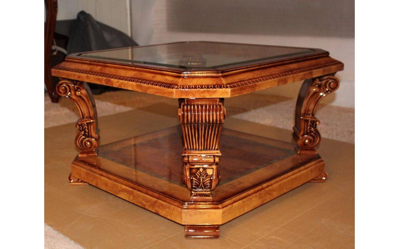 Прикроватный столик из слэба грецкого ореха в стиле лофт