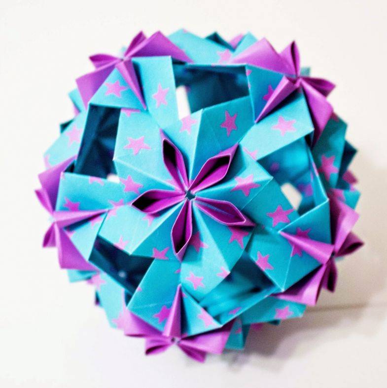 Кусудама: волшебный шар в технике оригами своими руками