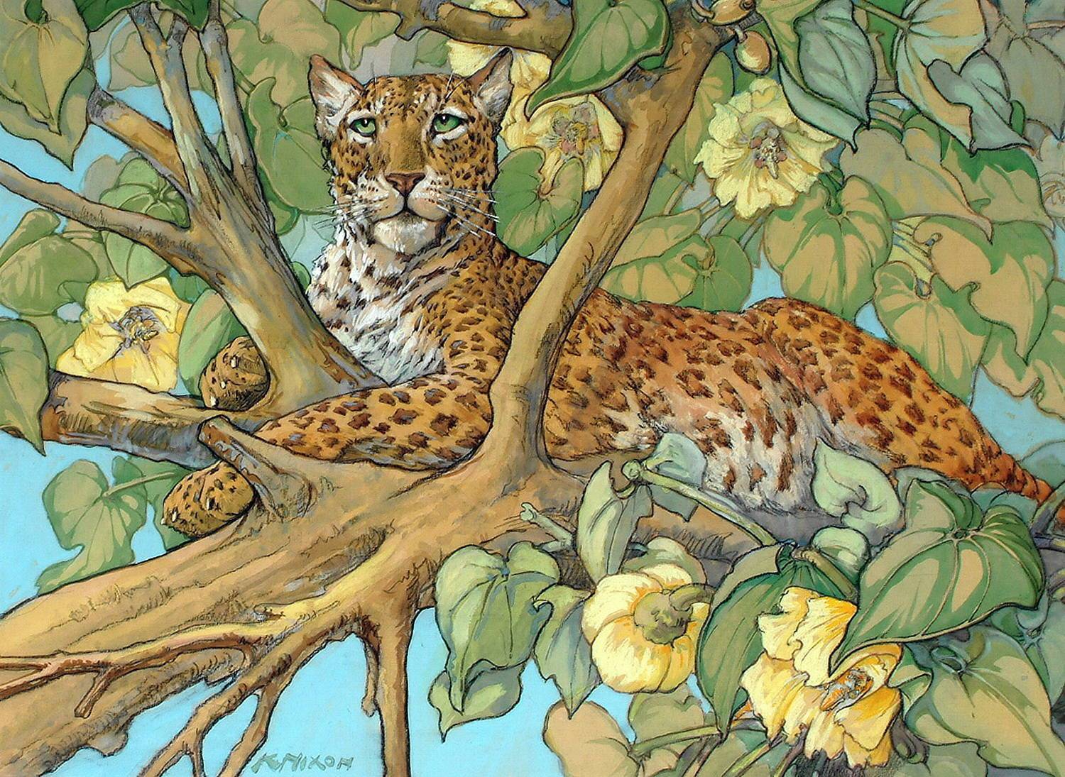 Картина панно рисунок день рождения вышивка крестом вышитая крестиком картина "леопард" канва