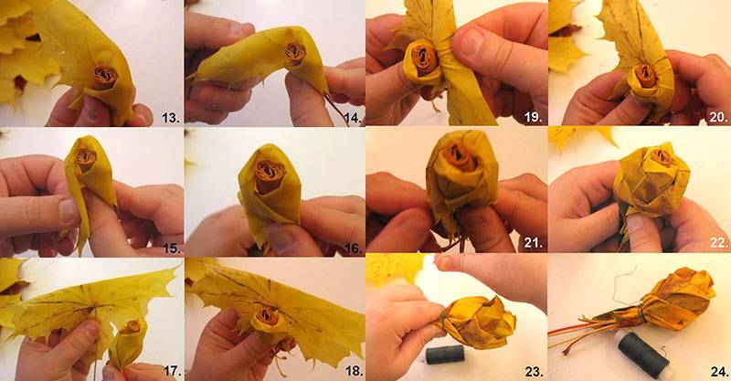 Как сделать розу из листьев: мастер-класс «роза из осенних листьев» своими руками