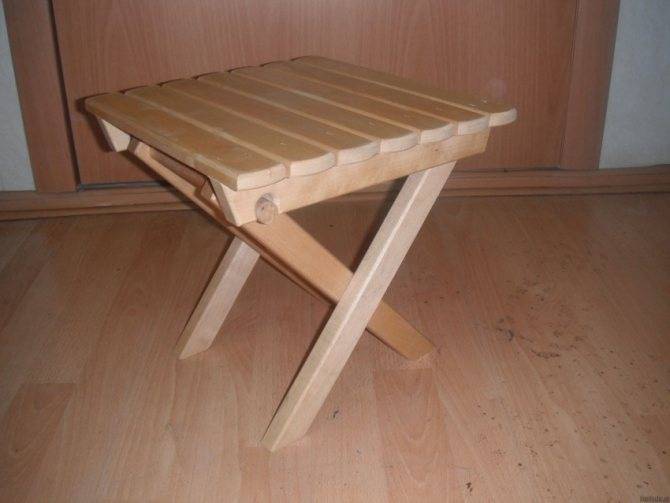 Ультра тонкое портативное кресло или складной стульчик из фанеры