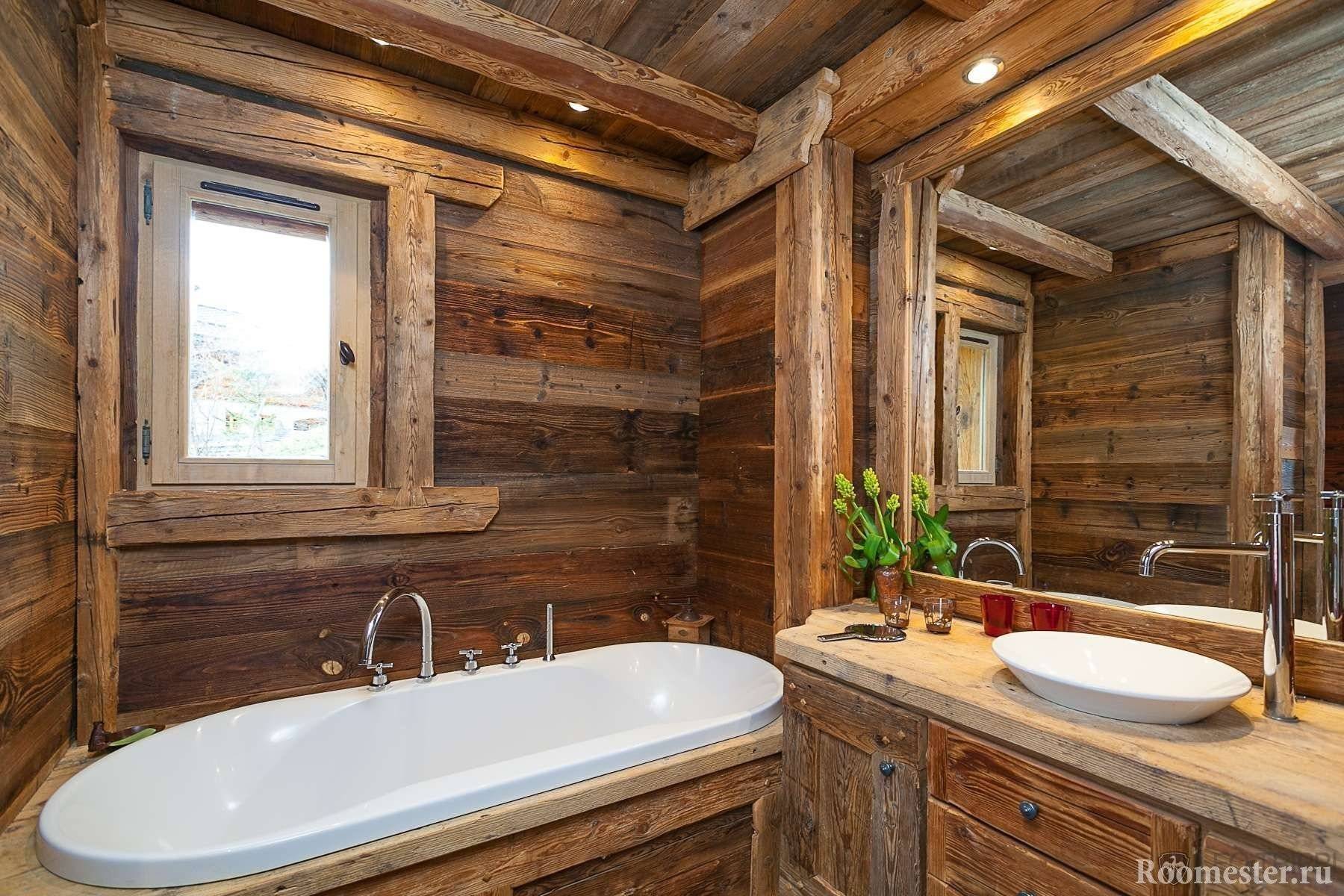 Ванная комната в деревянном доме: требования к сантехнике и отделке, способы гидроизоляции