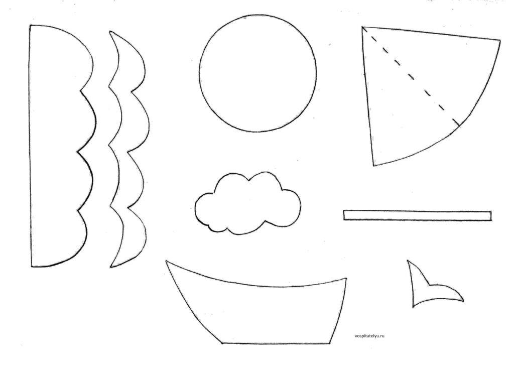 Аппликация кораблик из цветной бумаги: распечатать шаблоны аппликаций на тему кораблик и вырезать, корабли для детей в средней и старшей группе