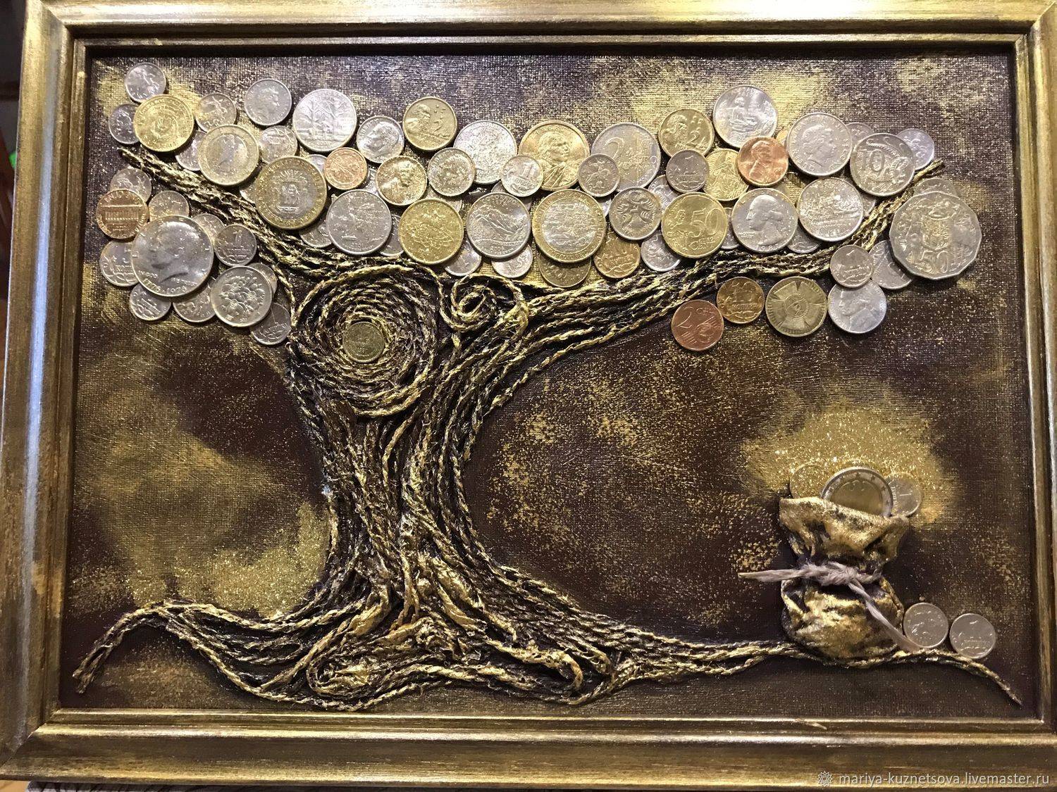 Картина денежное дерево: делаем своими руками