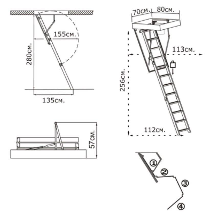 Создание простой приставной лестницы