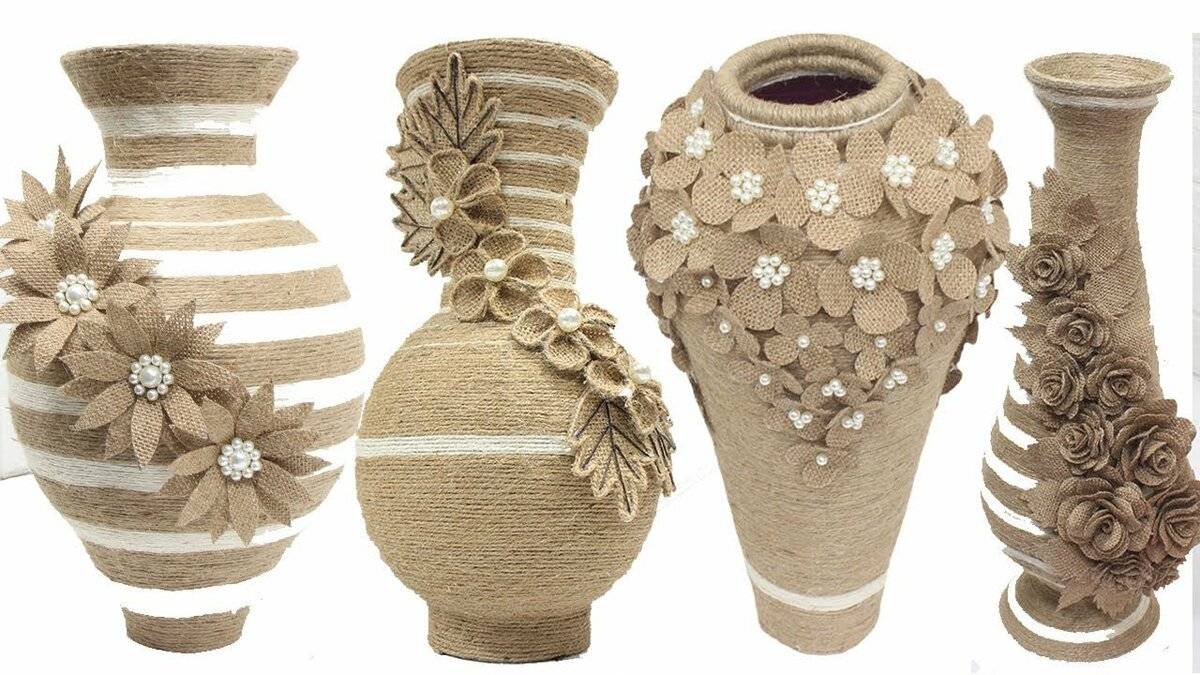 Бетонная ваза из мешковины. способы ее изготовления