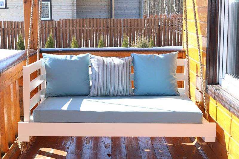 Качели-диван: как сделать своими руками для дачи, веранды и сада, чертежи и размеры