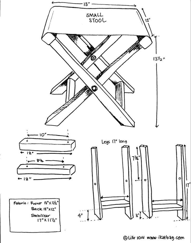 Как сделать складной стул своими руками. чертеж