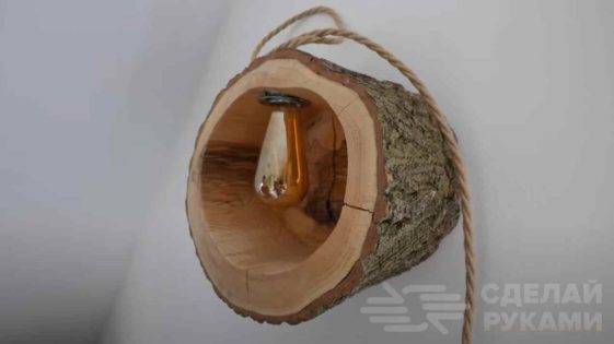 Декоративный ночник из дерева своими руками
