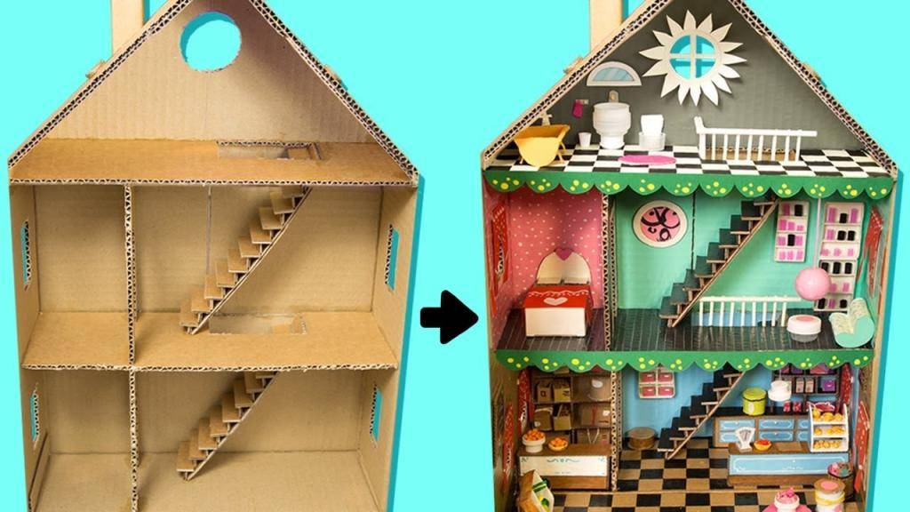 100 лучших идей: как сделать домик для кукол своими руками на фото