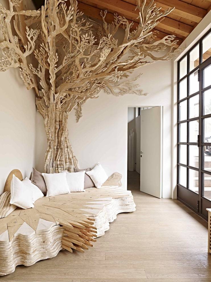 Ветки деревьев в интерьере: как украсить дом своими руками